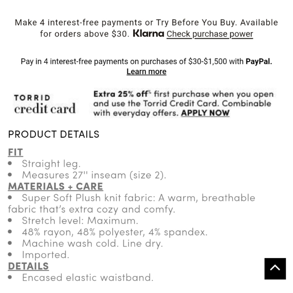 Torrid Super Soft Plush Straight Leg Sleep Pant - Picture 4 of 4